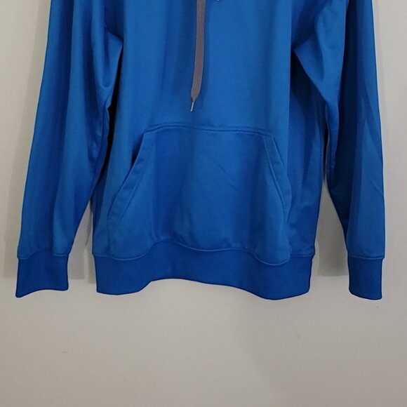 Adidas Blue Hoodie with Gray Drawstrings - Picture 3 of 10